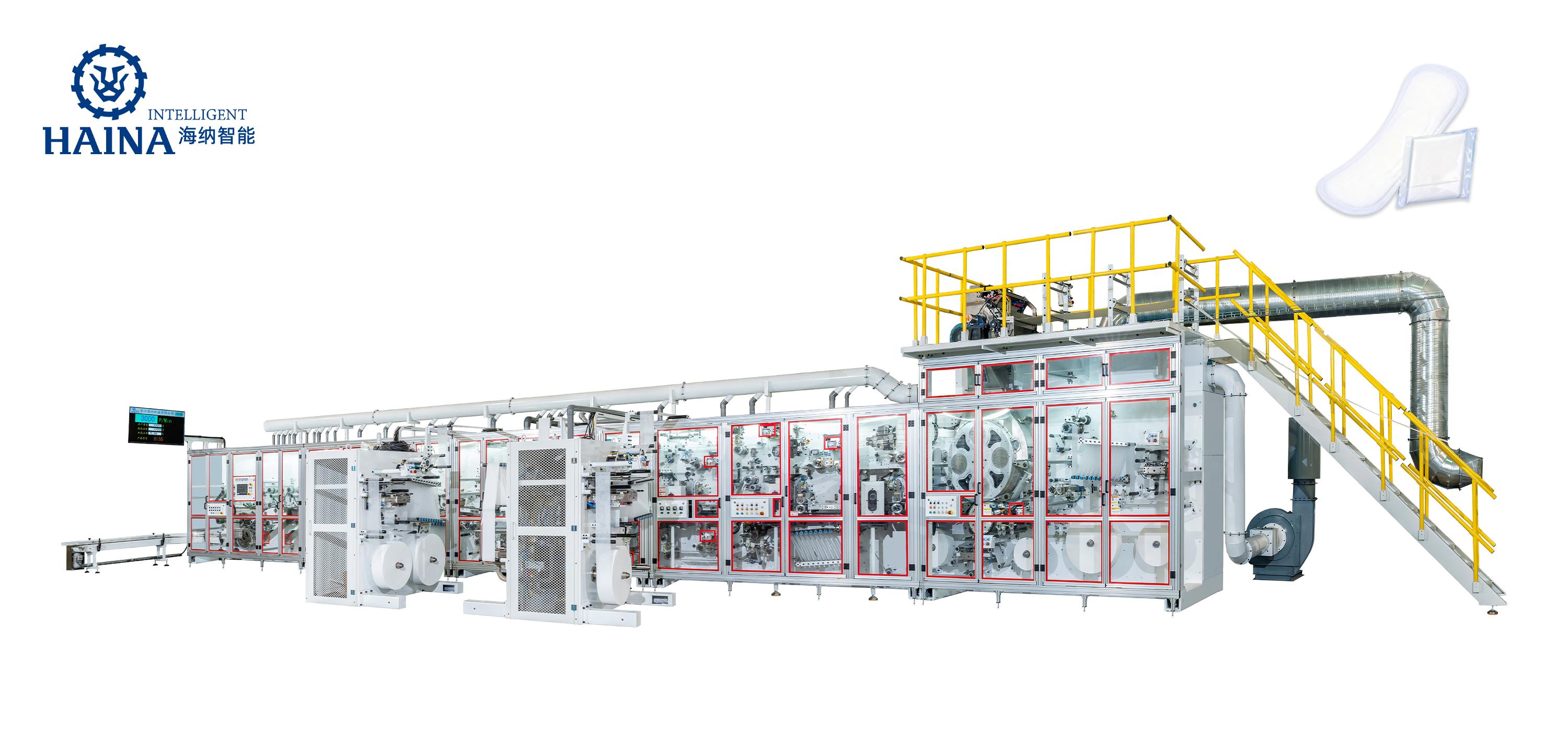 HD3500——全自动护垫生产线+自动包装机